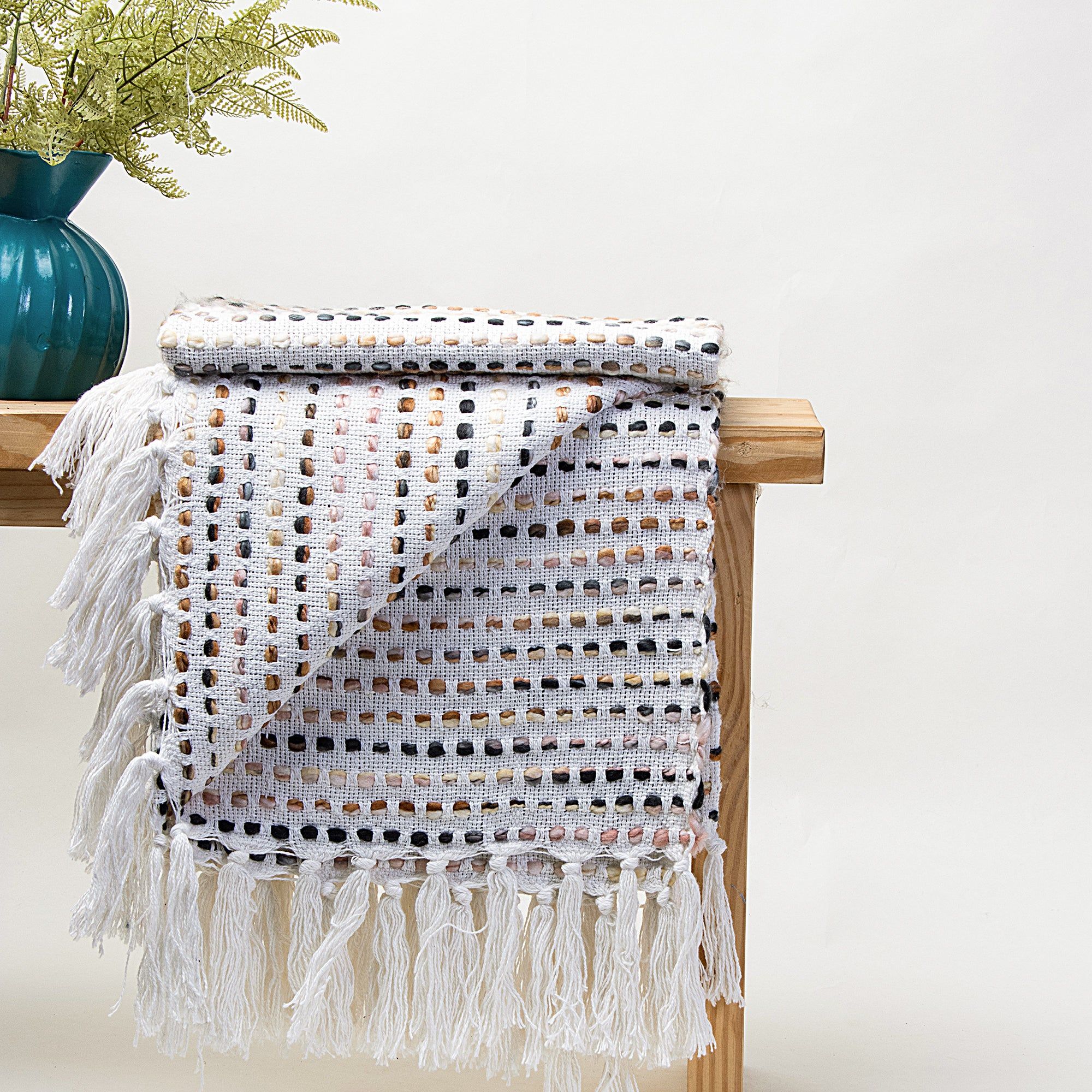 Handmade Soft 100% Cotton Woven Throw Blankets